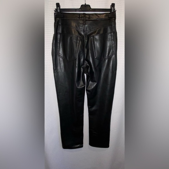 Women’s Abercrombie&Fitch Love Ultra High Rise faux leather & Jean pants size 28 - Picture 12 of 14